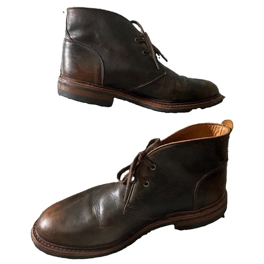 Allen Edmonds Chandler Chukka Boots Mens 9.5 3E Brown Leather Dainite Sole